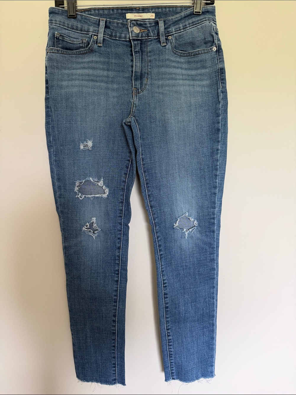 Levi’s 711 Skinny Distressed Jeans